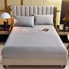 Solid Colour Soft Warm Thick Velvet Fitted Fitted Sheet Non Slip Mattress Cover Adjustable Protector Soft Bed Sheet with Elastic