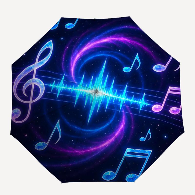 

1pc Cosmic Harmony Celestial Melody Automatic Open/Close Umbrella 8-Rib Strong Frame, Portable Travel Umbrella for Women & Men, Birthday Gift Parties