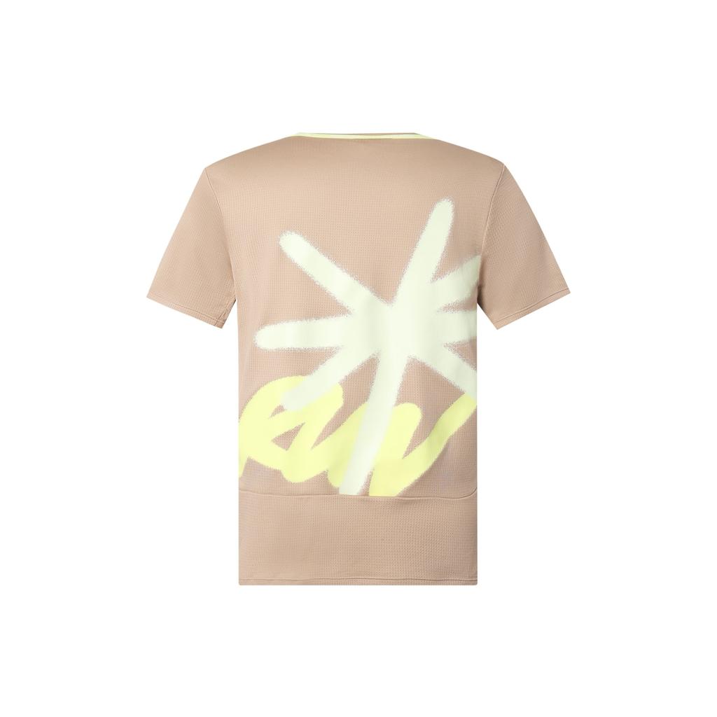 Nike Dri-FIT Rise 365 Graffiti Print Reflective Running Quick-Dry Short Sleeve T-Shirt Men Tops Maize DD5356-200