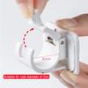 2-12PCS Adjustable Curtain Rod Clip Self Adhesive Clamp Hook Curtain Rod Holder Wall Bracket Holder Nail-Free Wall Hanging Clip