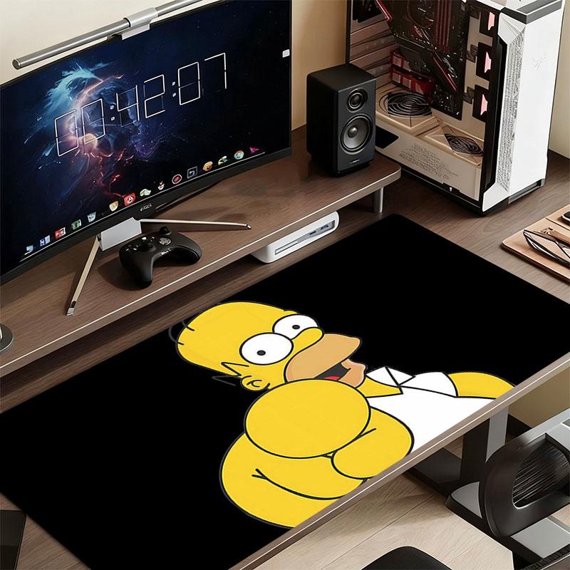 Homer Mouse Pad, Large Gaming Desk Mat, Non-slip XXL Mousepad for Laptop & Tablet, Mini PC Playmat with Stitched Edges