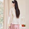 Eleganter gestickter Cardigan-Hemd im chinesischen Stil