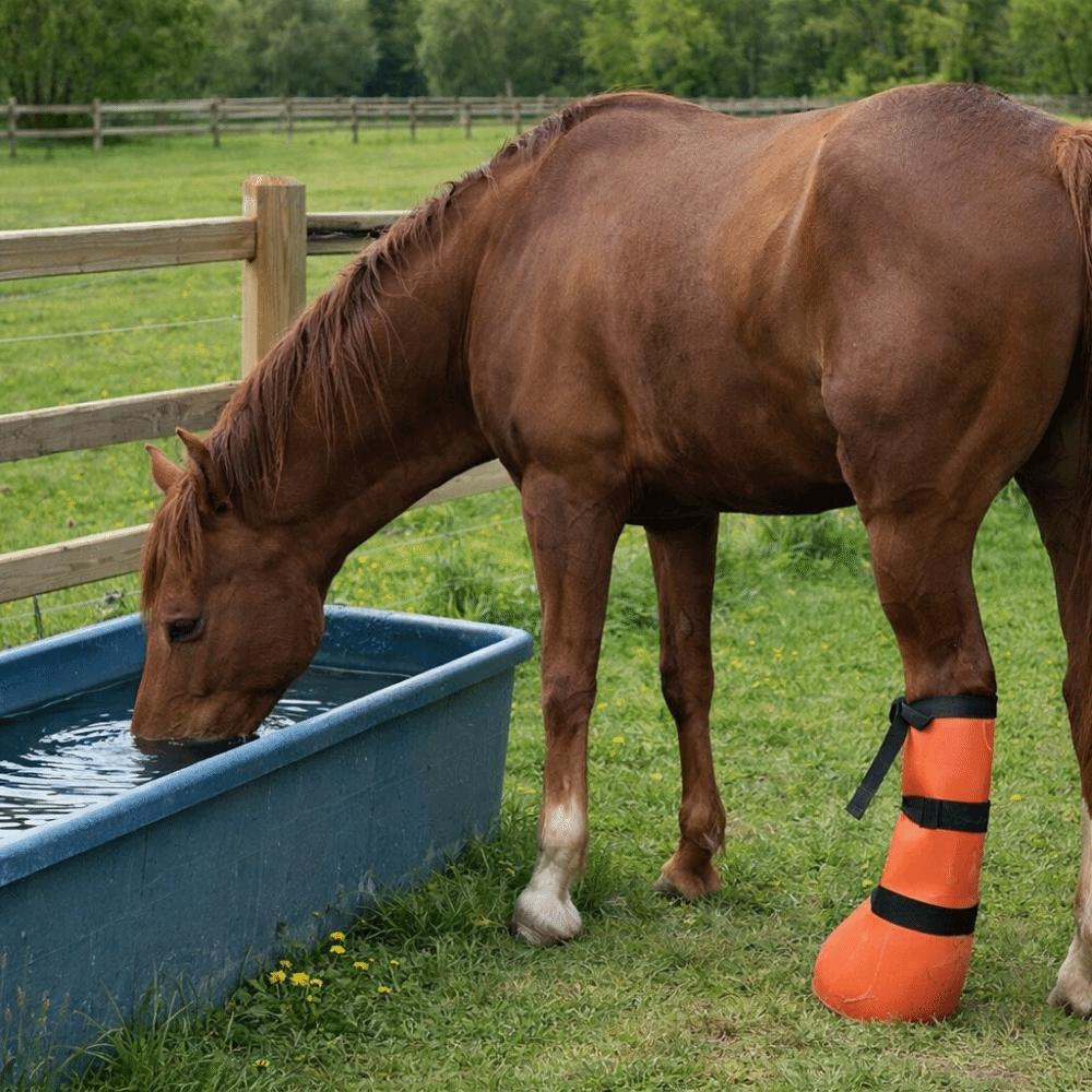 Practical PVC Hoof Soaking Boot with Elastic Band Adjustable Hoof Waterproof Bag Hoof Care Durable Horse Hoof Boots Farm Ranch