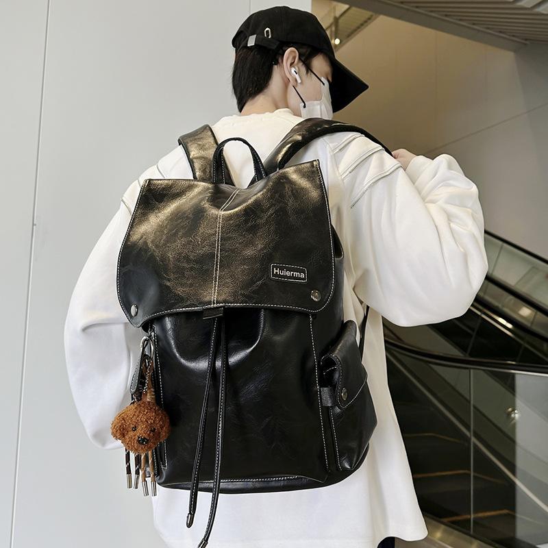 Schoolbag new fashion trend European and American style large capacity Internet celebrity backpack retro backpack anti-theft backpack