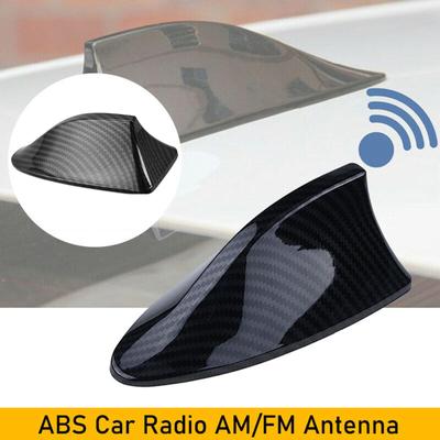 Car Radio Shark Fin Car Shark Antenna Cover Sticker FM Signal Fiber Carbon Antenna Base AM Aerial Amplifier Roof Style G8F2
