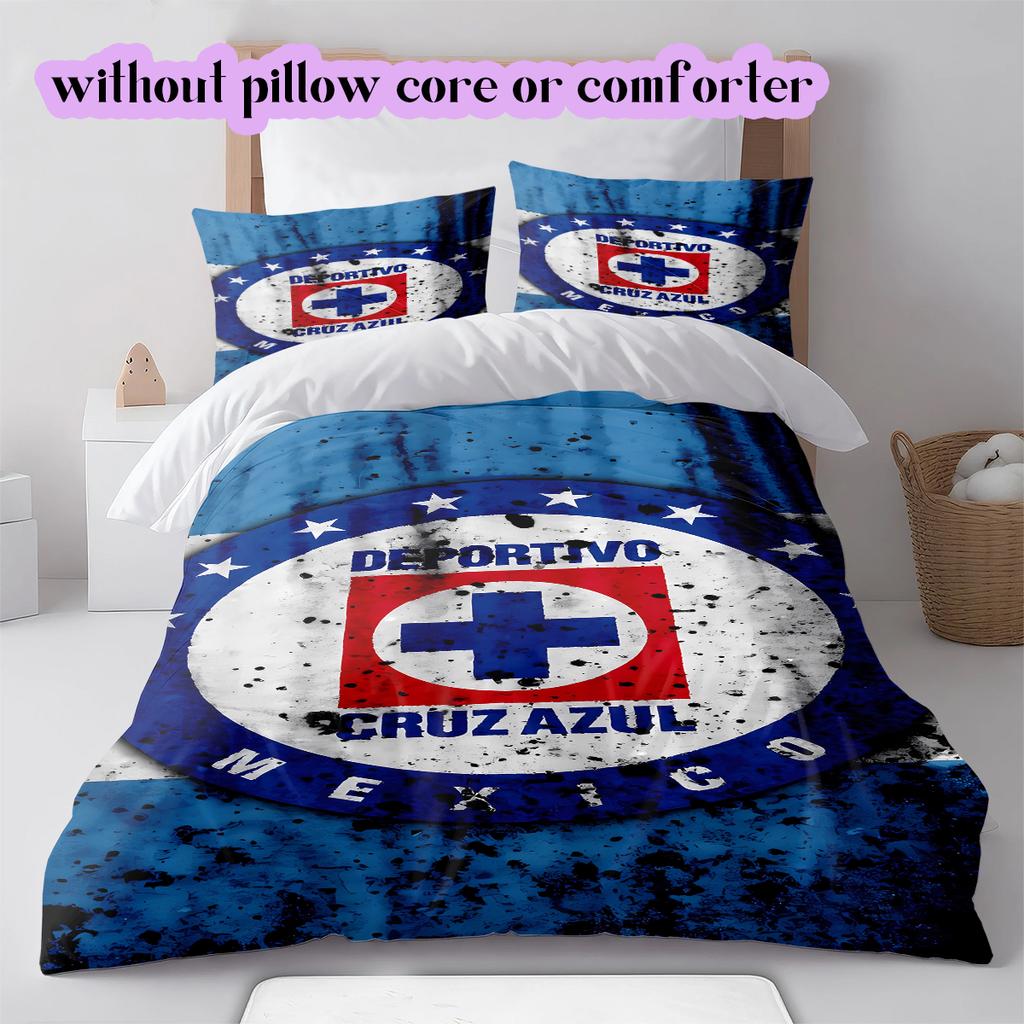 Cruz AzulPattern Bedding Quilt Set Quilt Cover Pillowcase Home Decoration Birthday Gift (1 * duvet cover + 2 * pillowcase, without core)