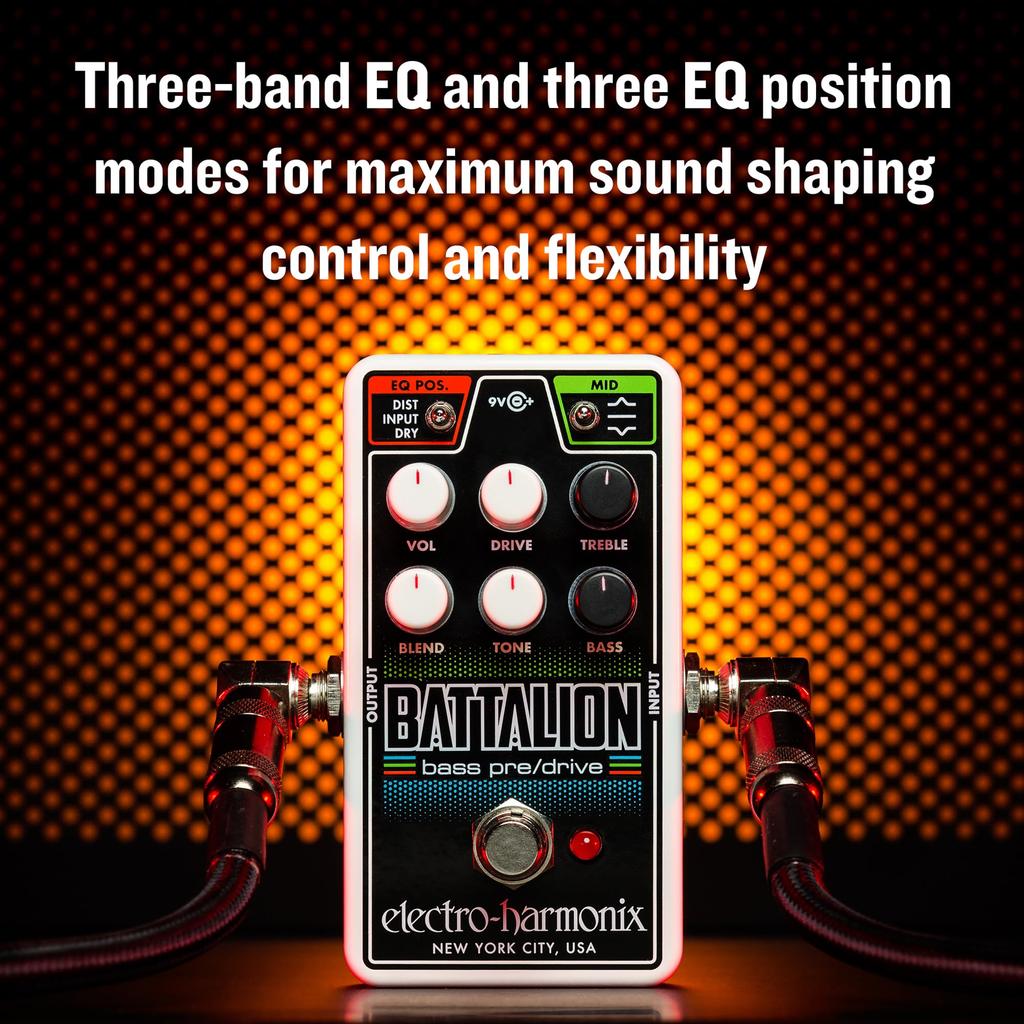 Nano Battalion Bass Preamp Overdrive Bass Effects ELECTRO-HARMONIX &