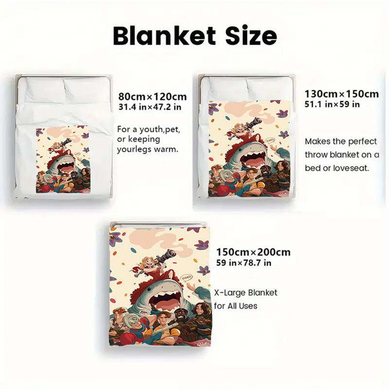 Anime Characters 2D Flat Pattern Flannel Blanket High quality All Seasons Warmth and Comfort Perfect for Christmas Gifts.PMT0914301