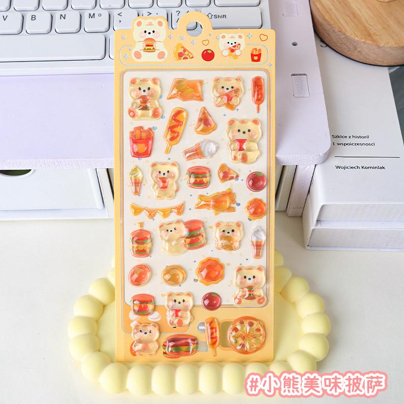 3D Puffy Stickers for Kid Cute Cartoon Animal Decals for Journal Phone Case Sparkle Craft Stickers for Children DIY Scrapbooking