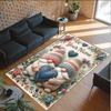 Gnome Theme Crystal Velvet Rug Personalized Custom Name Text Soft Floor Mat Home Decor