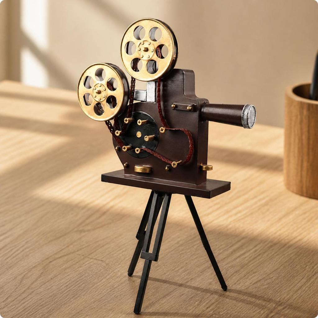 Cinema Machine Ornament with Tripod Stand Decorative Vintage