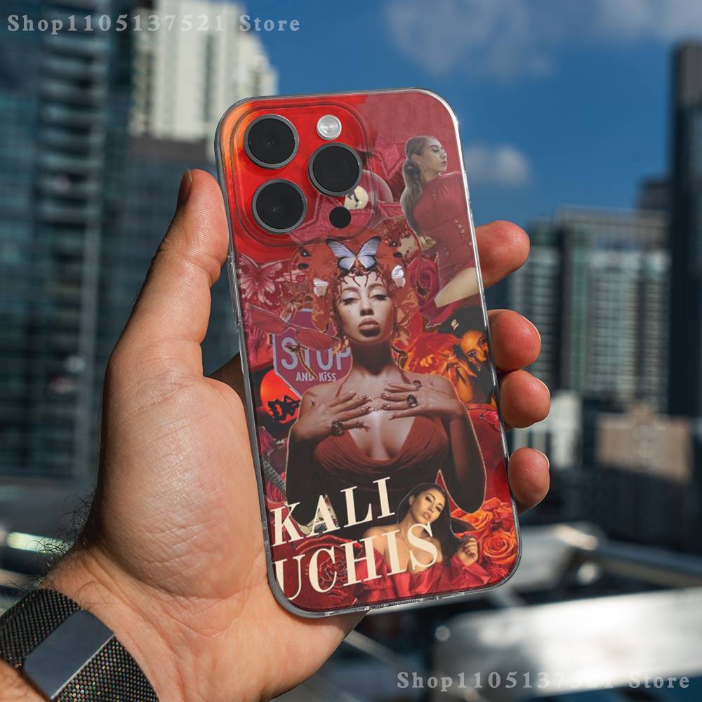 

Hot Singer K-Kali Uchis Phone Case For iPhone 17,16,15,14,13,12,11 Pro,Max,Plus,X,XS,XR,SE4,E Mini Transparent Soft Cover iphone16e
