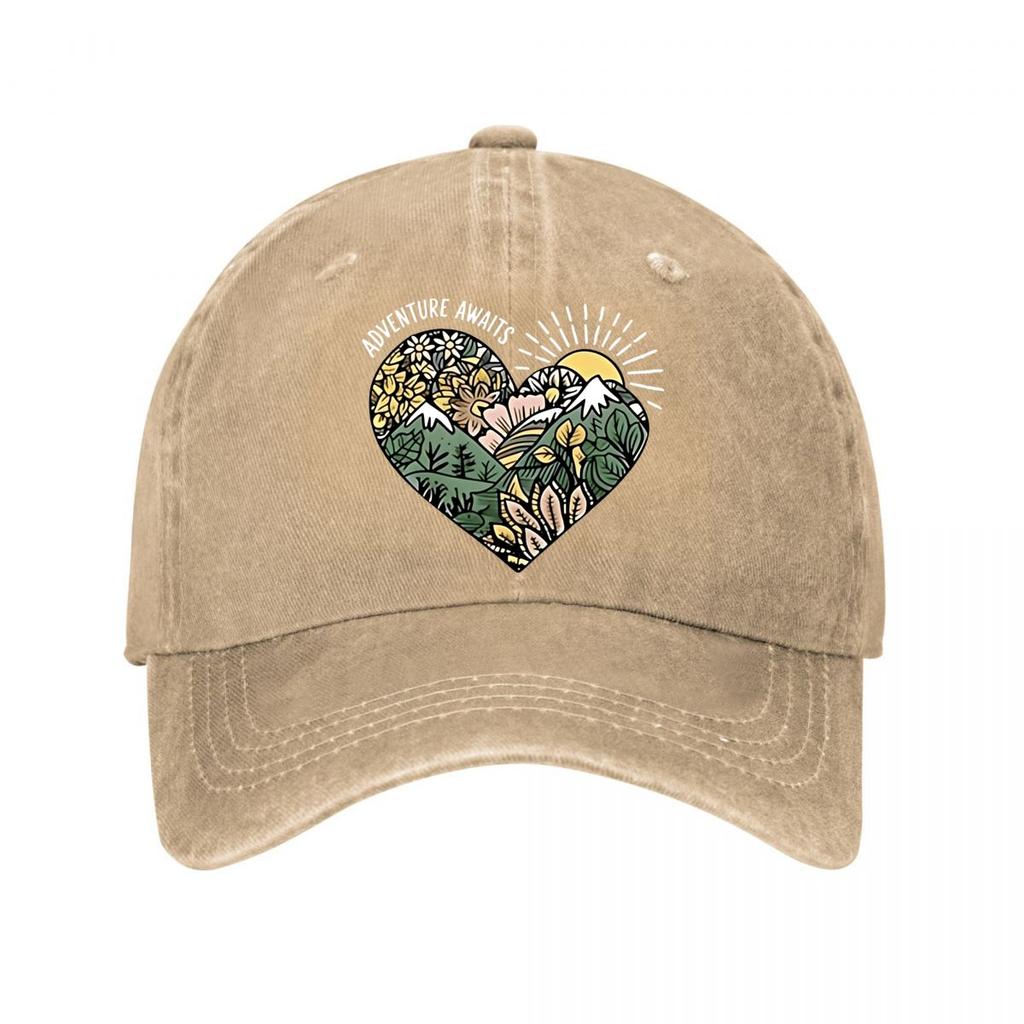 Heart Nature Baseball Cap New Vintage Washed Cotton Baseball Cap Parent Kids Sun Hats