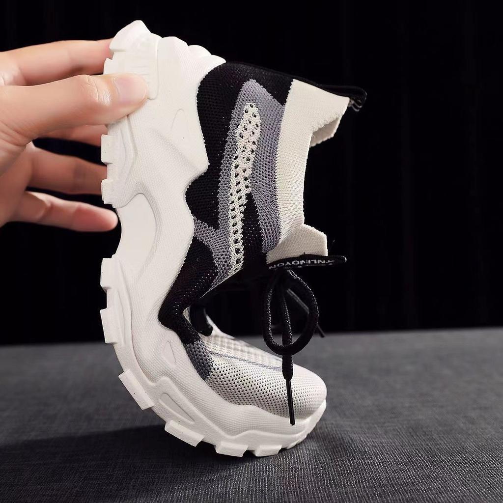 Spring and Summer New Sports Women's Shoes Breathable Soft-soled Casual Canvas Lightweight Running Thick-soled Dad Shoes