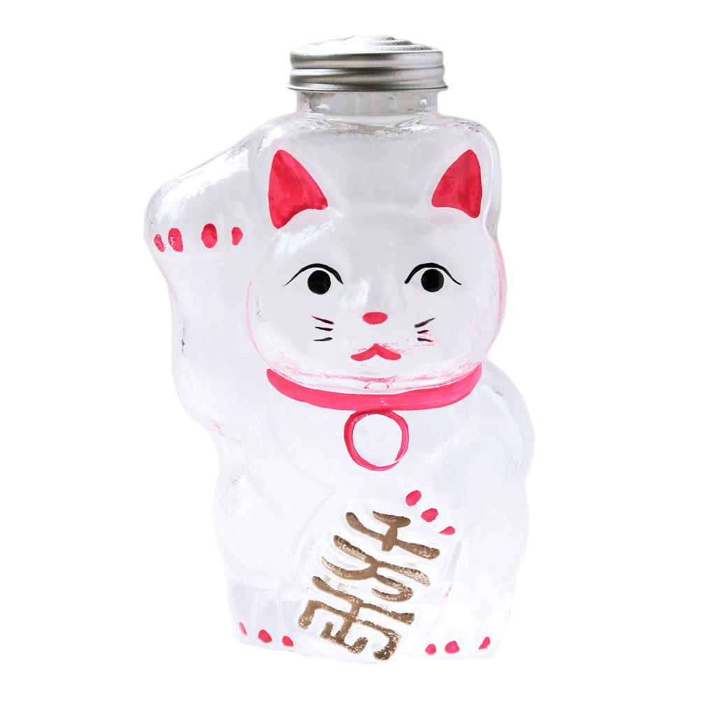 Hirota Glass Piggy Maneki-neko Figurine, 10.5cm Bank, SM-2M