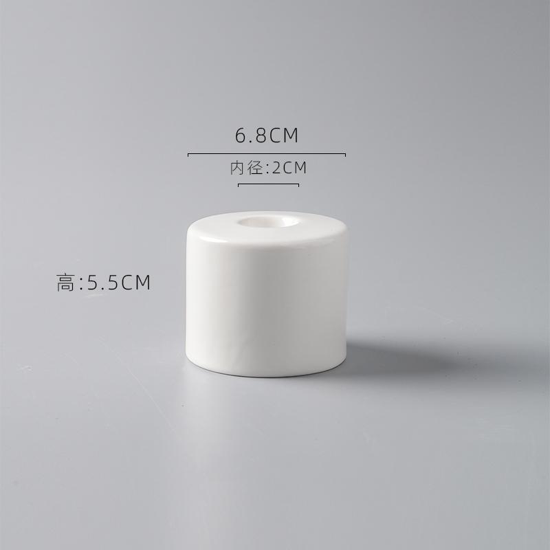 

Белоснежная керамическая десертная тарелка, креативный держатель для сладких рожков, цилиндрическая тарелка для закусок и суши, ресторанная посуда для молекулярной кухни