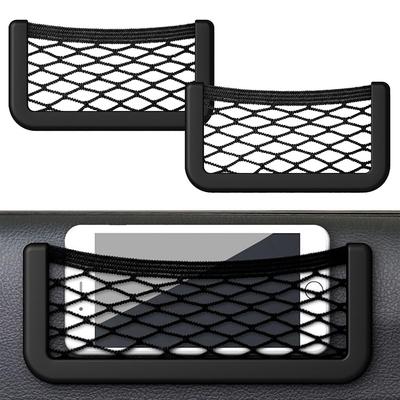 Car Storage Bag, Storage Pocket, Car Seat Gap Storage Box, Set of 2, Black,