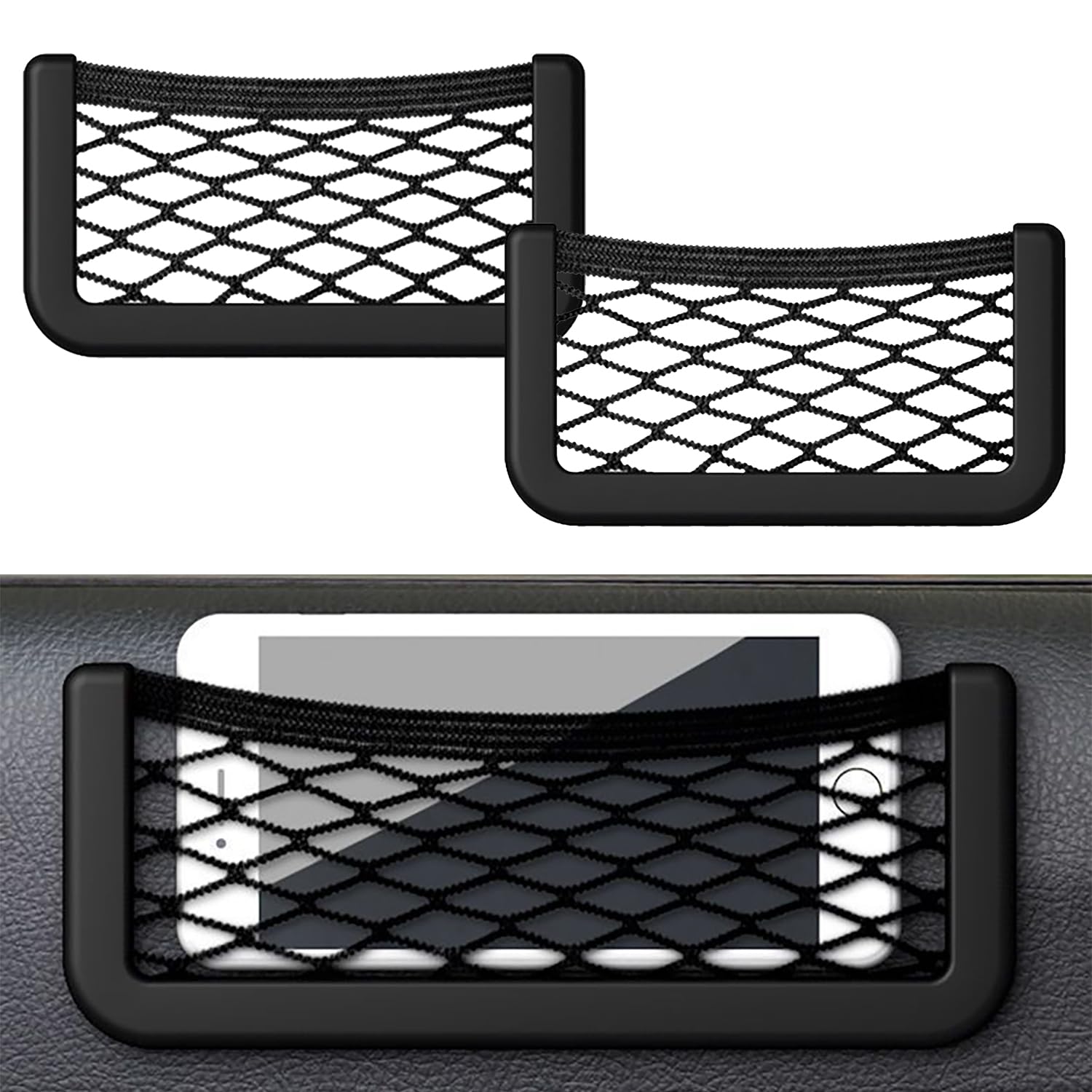 

Сумка для хранения в автомобиле, Карман для хранения, Бокс для хранения в щель сиденья автомобиля, Набор из 2 шт., Черный, чёрный