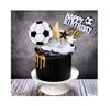 Happy Birthday Cake Topper, Soccer Ball, Boy, 6-Piece Set