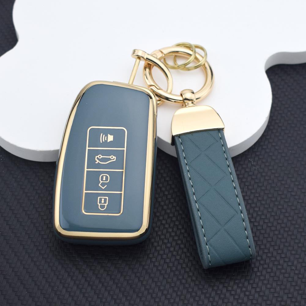 TPU Anti-scratch Car Key Case Cover for Lexus ES300h ES350 RX350 RX450h NX300 NX300h IS250 IS300h GX460 LX570 Shell Fob Holder