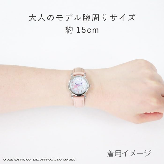 J-AXIS My Melody Watch, Officially Licensed Sanrio Series, Model CR2A0002-MM, Pink, Girls' Casual Design
