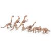 6 Stück Dinosaurier-Fossilien-Skelett-Modelle Pädagogische Dinosaurier-Figuren Spielzeug für Kinder Vintage-Farbe