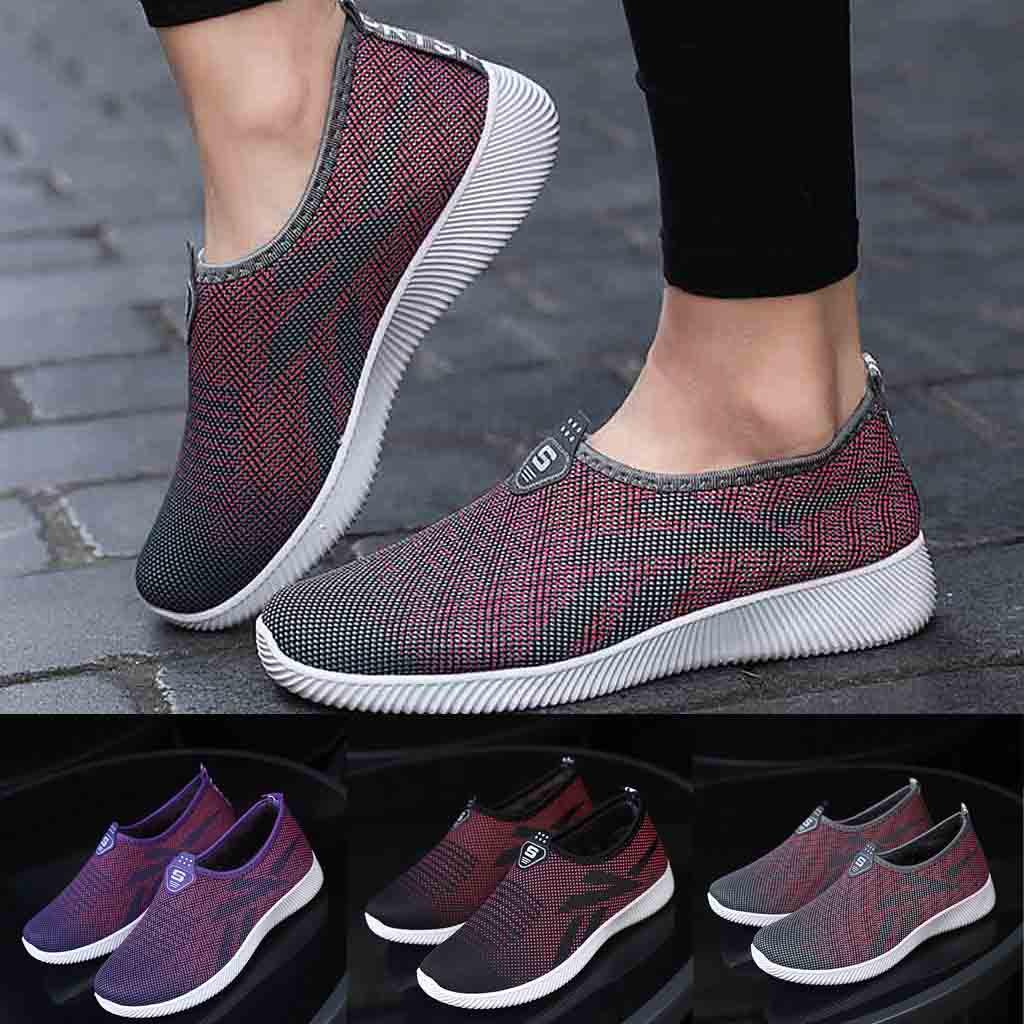 Buy Women Casual Sneakers SlipOn Outdoor Shoe Mesh Breathable Shoes at