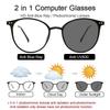 2pcs Pochromic Anti Radiation Eyeglass Metal Computer Glasses Anti Blue Light Eyeglasses For Woman/Man