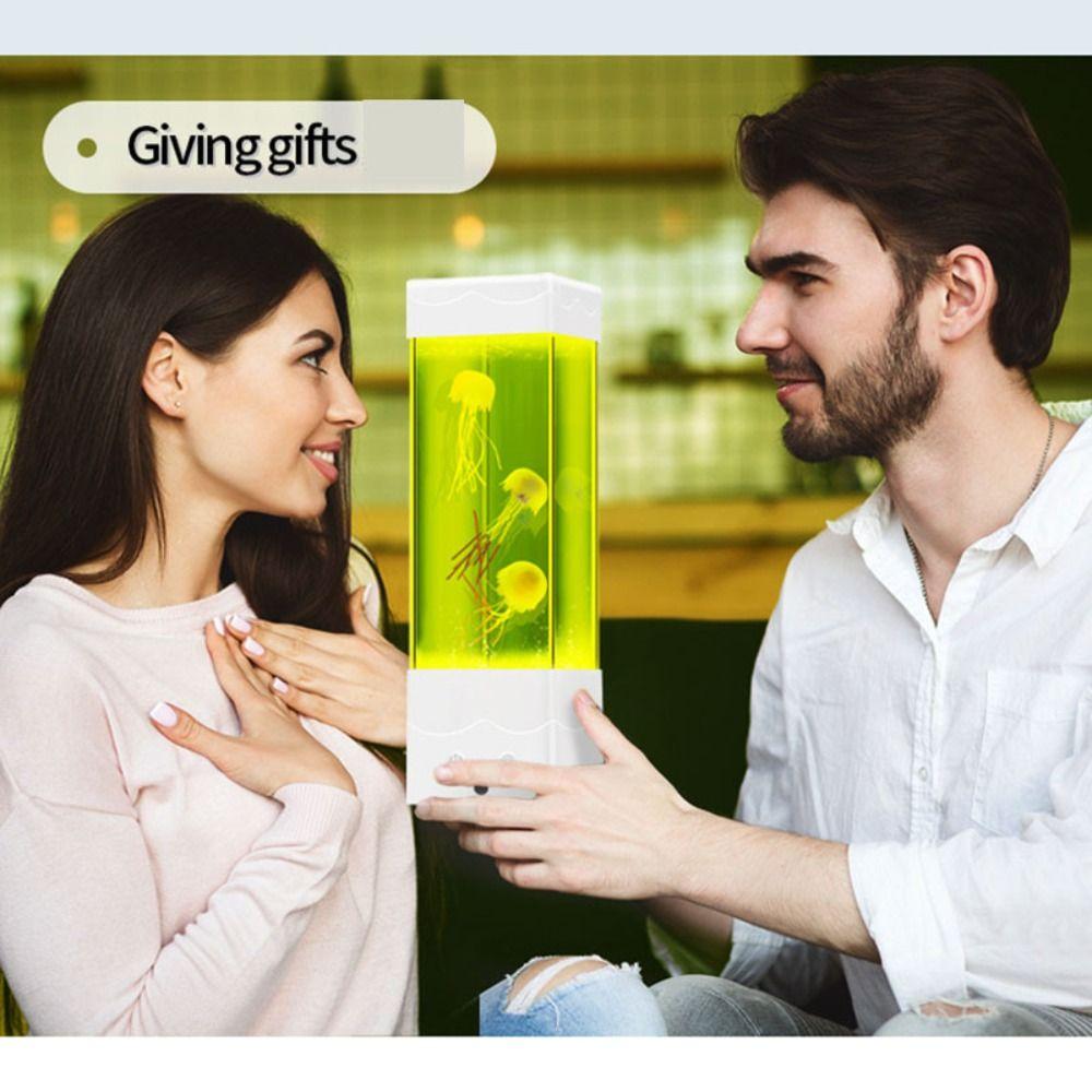 Color-Changing Night Light USB Charging Desktop Light Creative LED Jellyfish Lamp  Bedroom