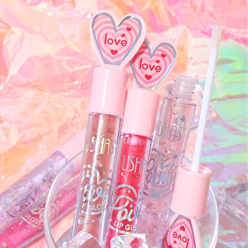 6-color liquid matte lip gloss, heart-shaped mirror surface, water luster, red lips, sweet and plump lips, shiny and lustrous