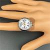 Fashion Creative Steel Round Elastic Quartz Finger Ring Watch Lady Gift Girl
