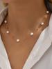 18k Gold Plated Stainless Steel Beaded Necklace, Suitable for Daily Wear and Holiday Gifts for Friends