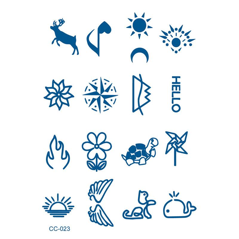 Herbal plant finger cochlear small picture juice tattoo stickers last 15 days ins wind semi-permanent