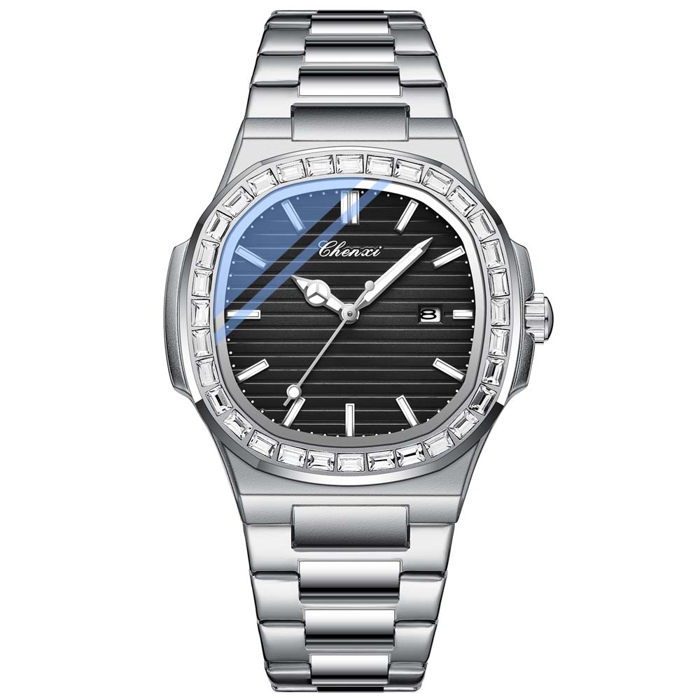 CHENXI Men's Watches Luxury Business Men's Quartz Date Wristwatches Diamond Design Waterproof Luminous Relojes Para Hombres