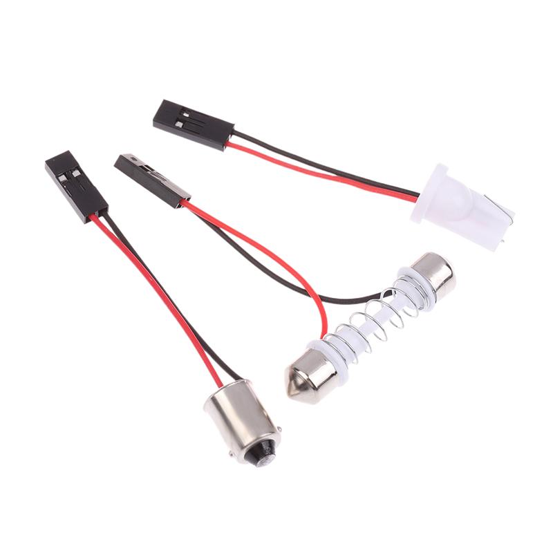 10 buc. Adaptor Pentru Lumini Auto Panou LED Lampă Stop Bec Interior Mașină Plafonieră T10 Ba9S T4W Feston La Conector Roz Cabluri