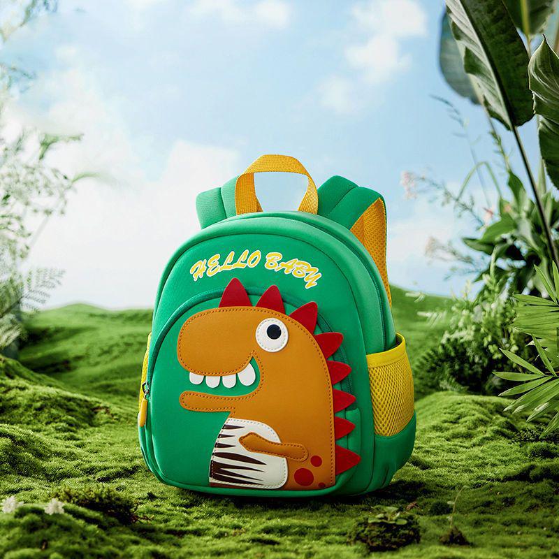 Lightweight Dinosaur Preschool Backpack for Kids - Cute Anti-Lost Design for Boys & Girls
