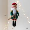 Fabric Nutcracker Soldier Pendant 19cm Red Blue Green Black Soldier Ornaments European-Style Xmas Tree Hanging Ornament XMAS