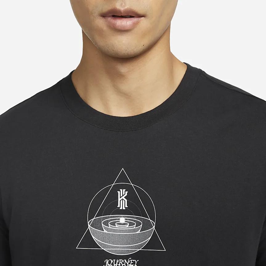 Nike Round Neck Letter Print Straight Fit Short Sleeve T-Shirt Men Tops Black DQ1880-010