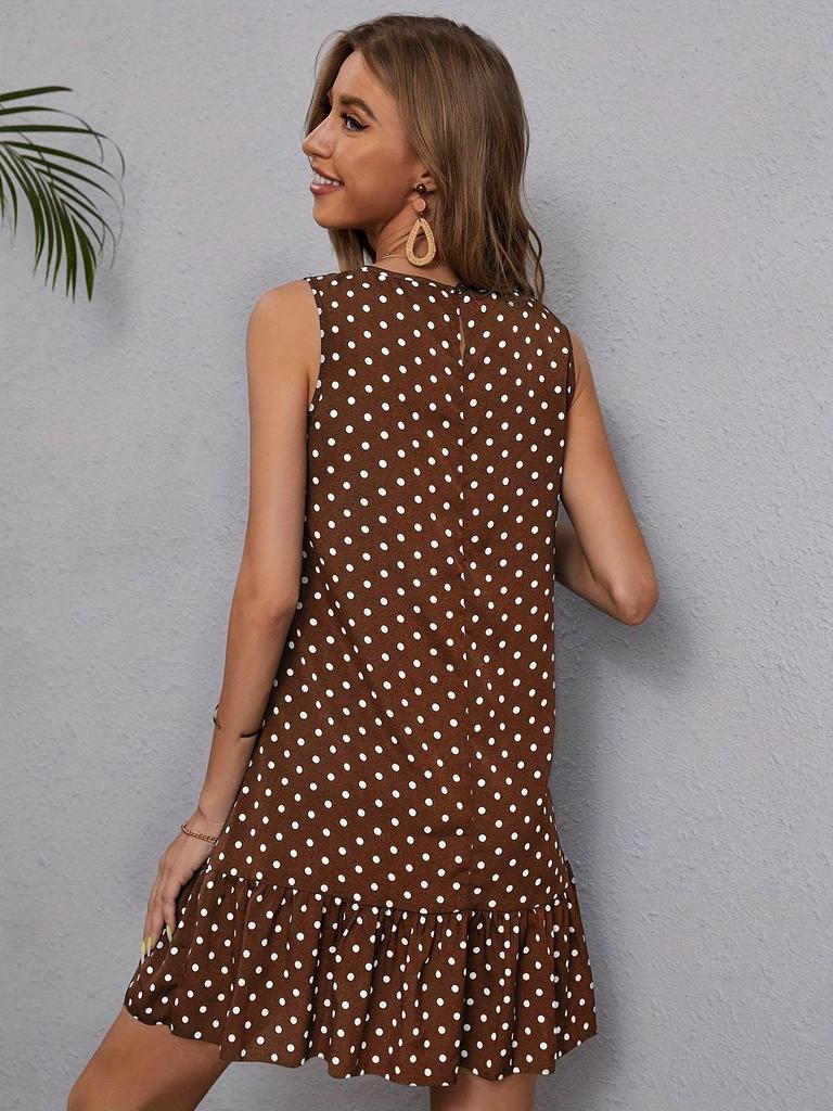 Spring 2026 Elegant Polka Dot Print Jumpsuit for Ladies