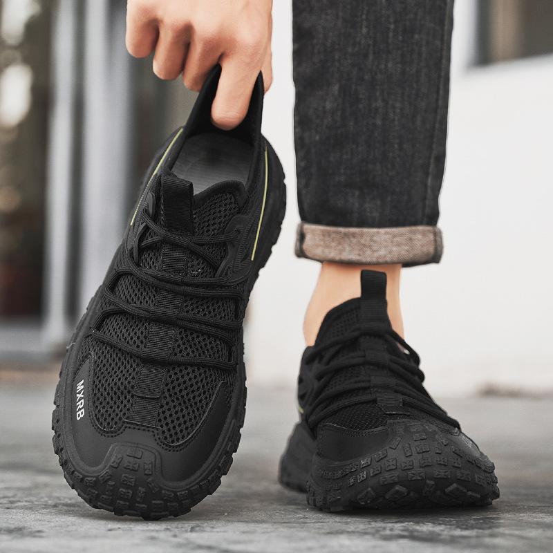 Sports Shoes Men's Summer Breathable Non-slip Men's Shoes Mesh Hollow Versatile Mesh Shoes Outdoor Casual Jogging Shoes