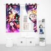 Anime Living Room Bedroom Curtains For Living Room Perforated Dustproof Blackout Drapes Kitchen Cabinet  Home Decor