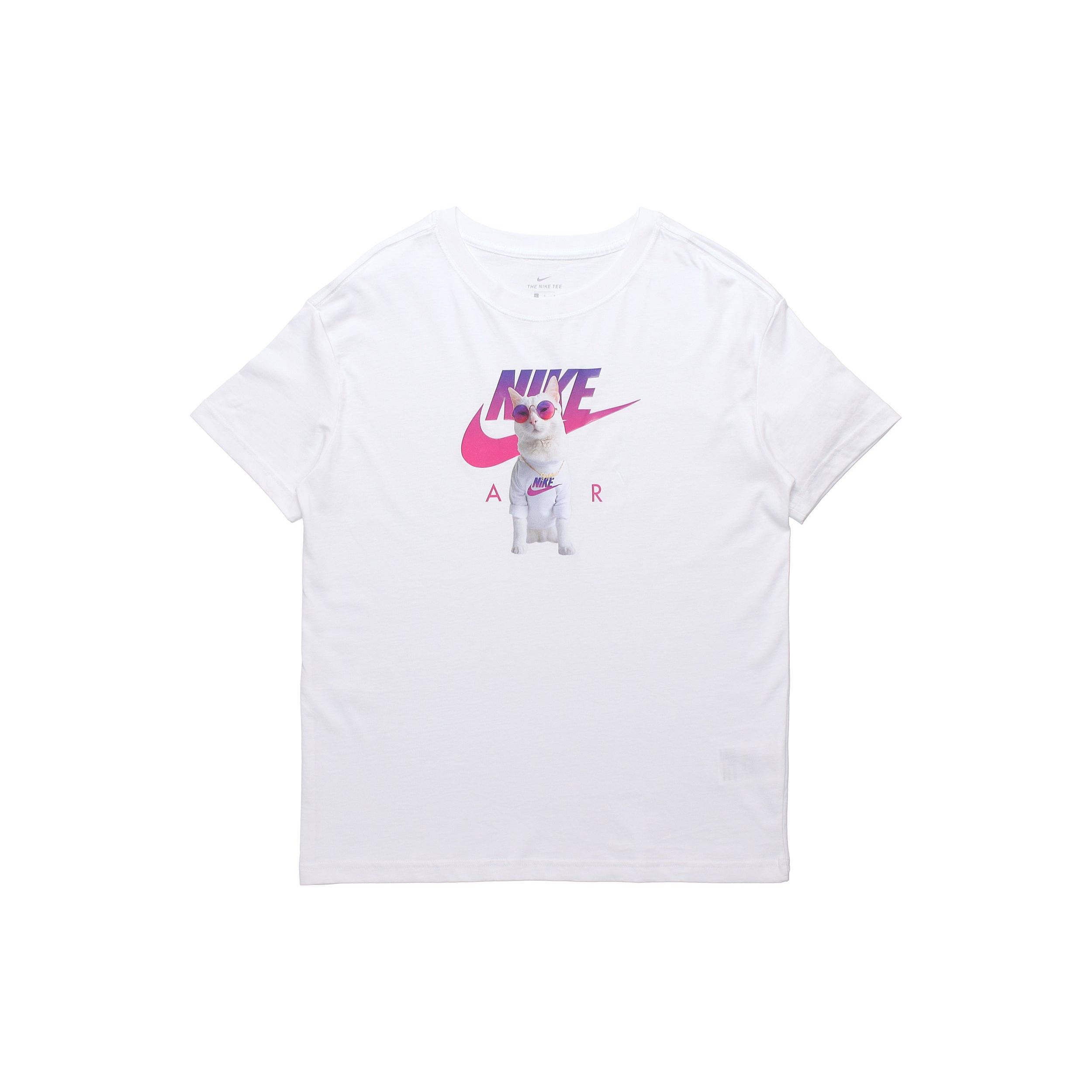(WMNS) Nike AS W Nike Sportswear Tee BOY INSTACAT White Women s DD1496-100 XXL