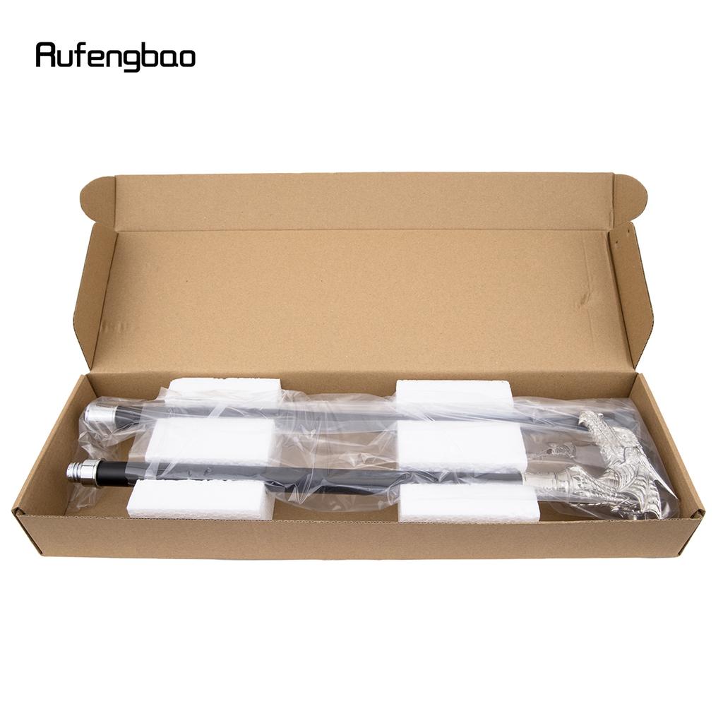 Baston de mers cu cap de dragon de lux alb, bast decorativ de modă, domn, elegant, cosplay, buton de trestie, 93 cm