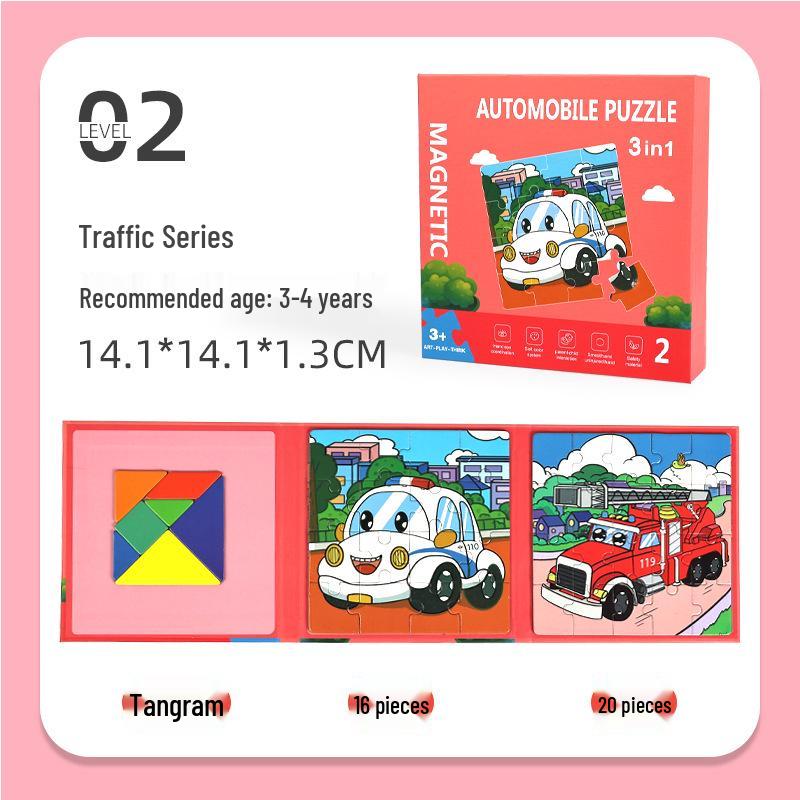 Magnetic Building Blocks 3-in-1 Educational Toys for Early Learning and Puzzles