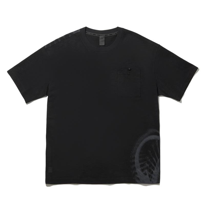 

Li Ning X Jackie Chan Collaboration Kung Fu Series Antibacterial Comfortable Short Sleeve T-Shirt Unisex Tops Black ATSW241-2 XL