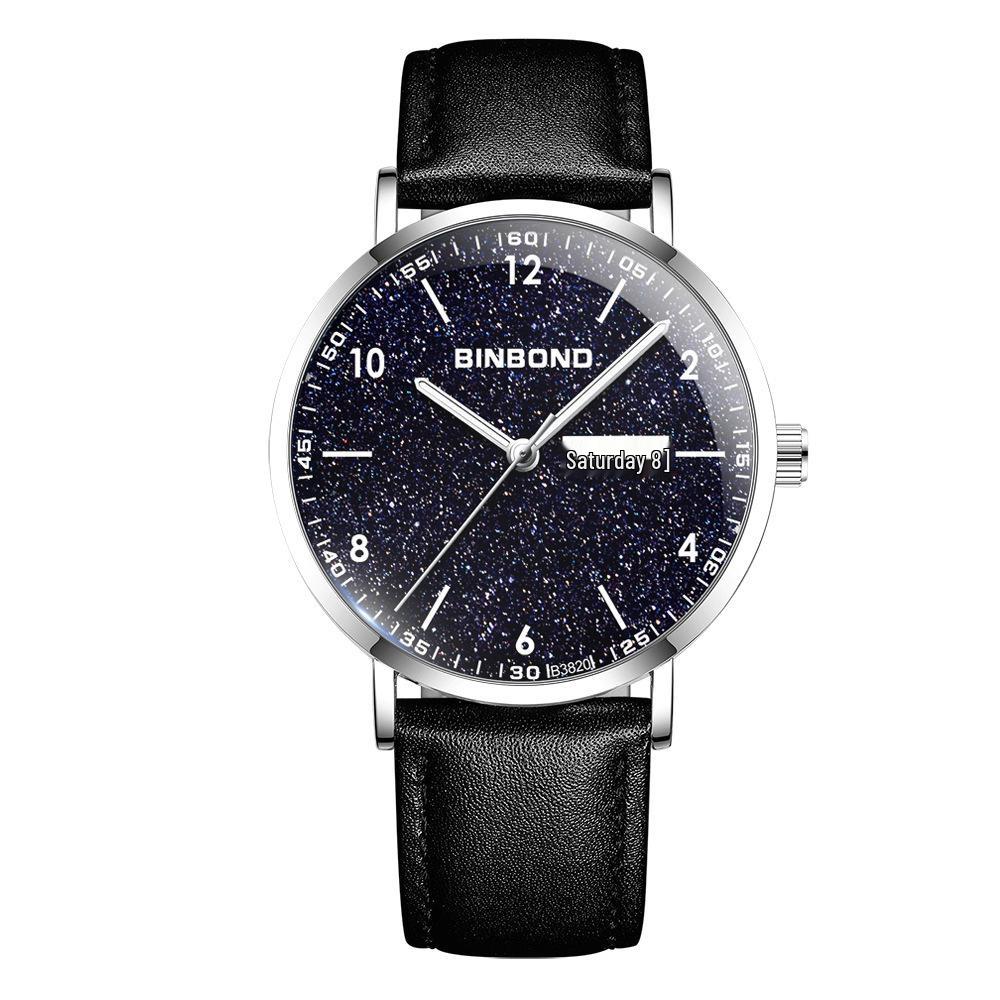 Men s Ultra-Thin Waterproof Quartz Watch - Trendy Automatic Design for Students