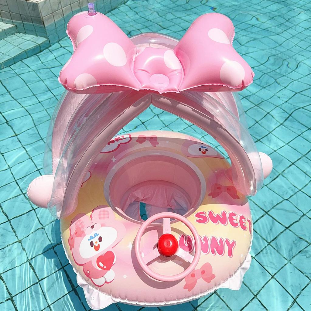 Inflatable Swimming Tube Ring with Seat Swim for Summer Travel Vacation