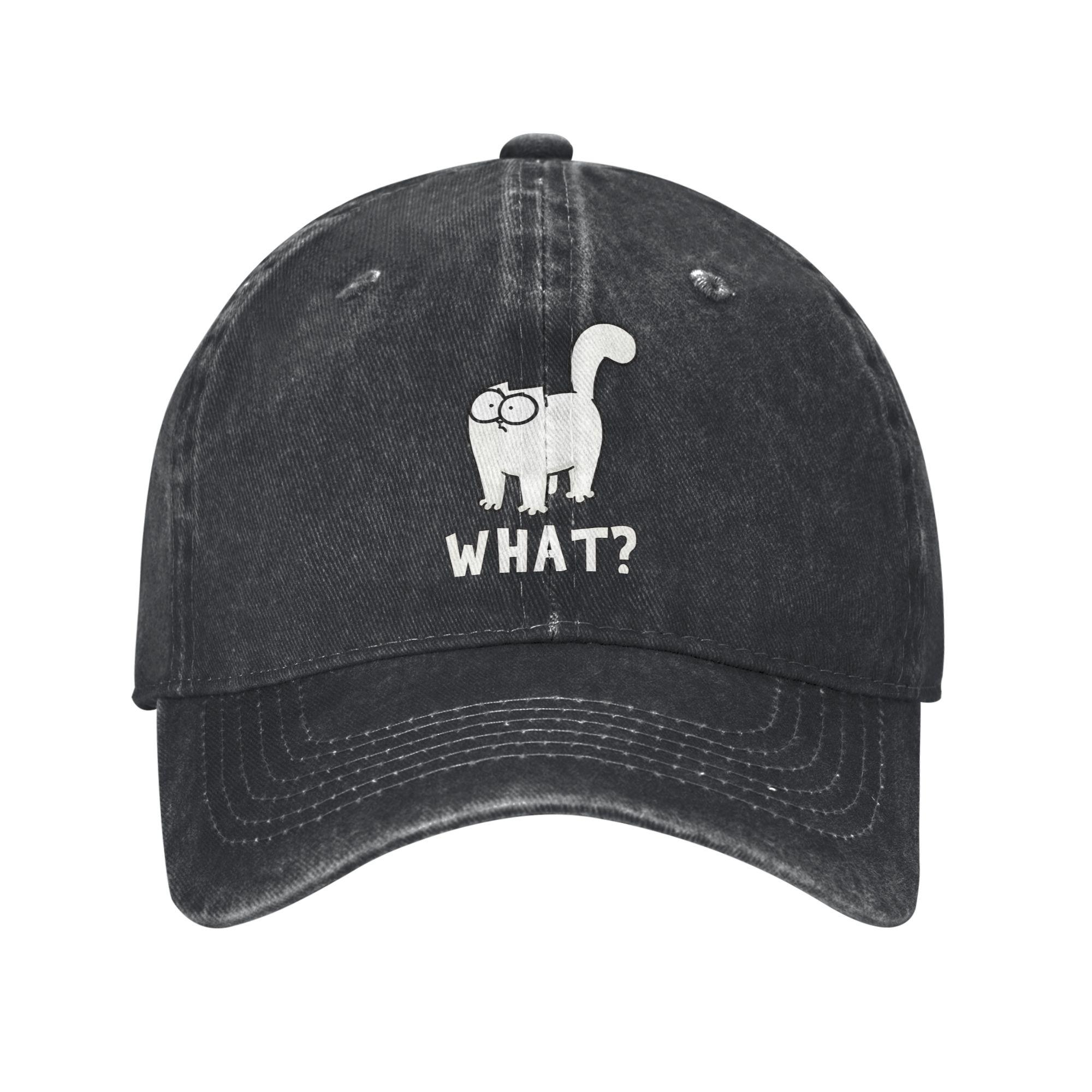 Simons Cat Washed Baseball Cap  Vintage Sun Hip Hop Hats Summer Female Male Outdoor Sports Baseball Caps One Size