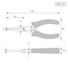 Craft Tool "KUROBISAI Flat-mouth Pliers K-YF