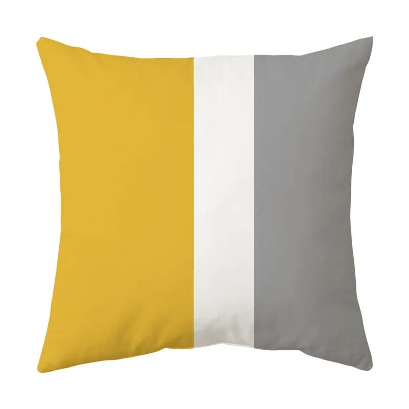 Yellow Warm Irregular Geometric Model Pattern Pillowcase Living Room Sofa Cushion Office Car Seat Pillowcase Home Decoration